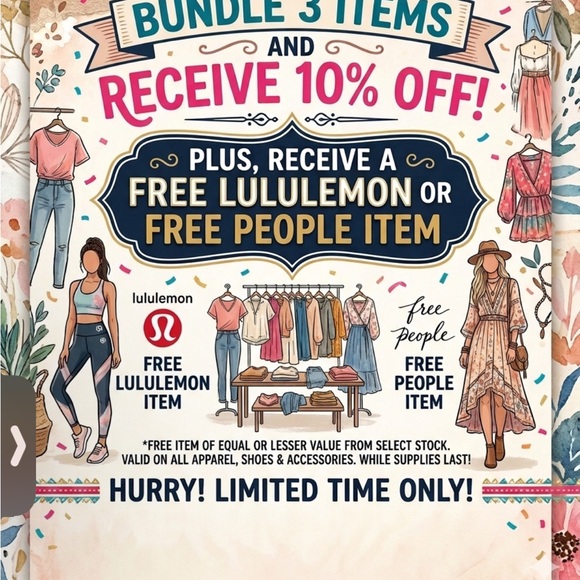 Other - Promotional Fashion Poster - Free Lululemon or Free People Item